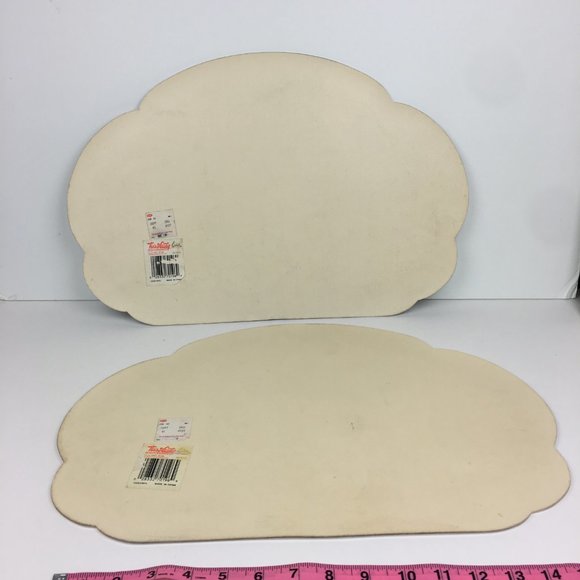 2 Vtg Easter Rabbit Bunny Heart Pastel Floral Easter Placemats Town Country READ - Picture 6 of 11